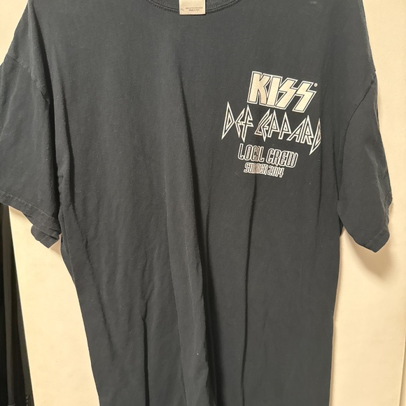 TShirt 2014 Concert KiSS with DEF LEPPARD Crew Shirt - Picture 2 of 4